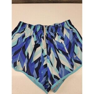 Girls Nike Dri Fit Tempo Running Shorts Lining Size Medium Blue Print